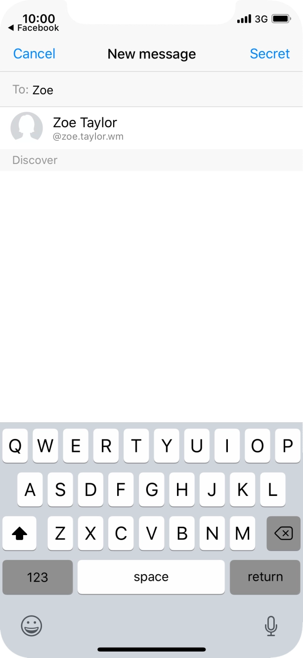 Press the required contact.