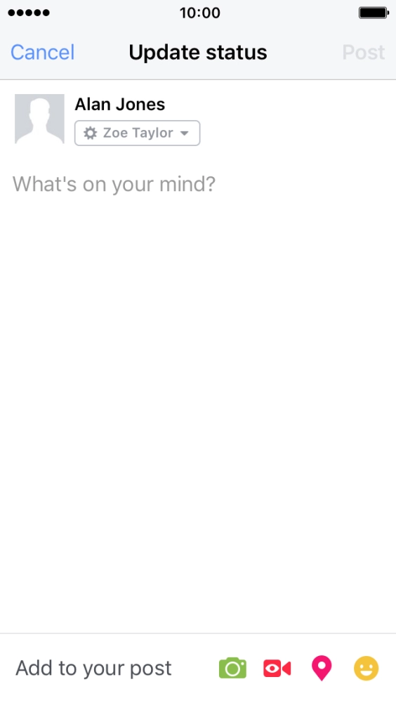 Press the text input field. Press the text input field.