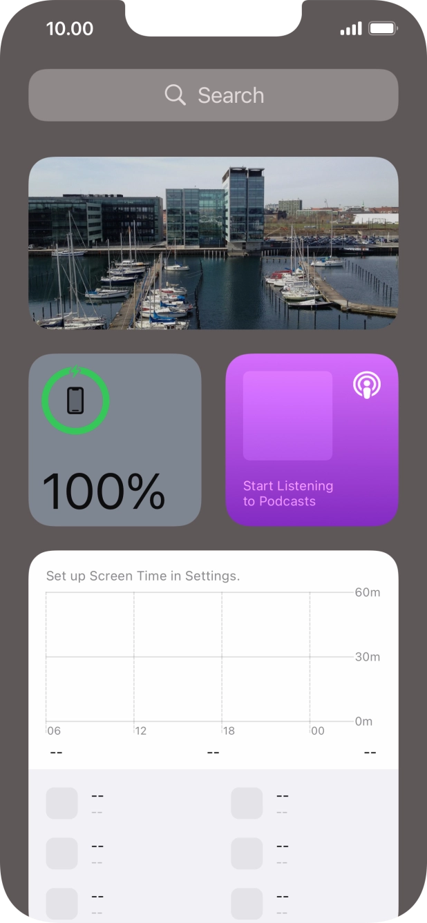 Slide your finger upwards on the screen.
