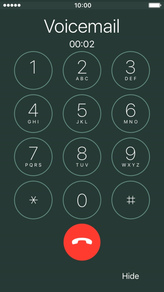 Press the end call icon to end the call. Press the end call icon to end the call.