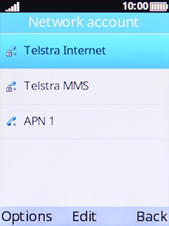 Press the Left selection key. Press the Left selection key.