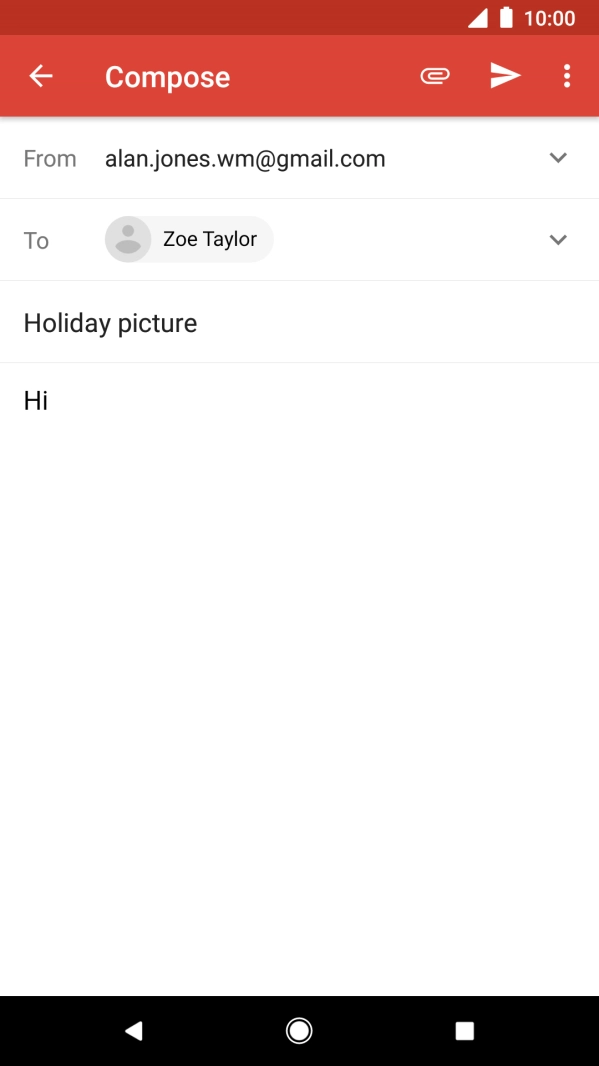 Write the required text and press the send icon.