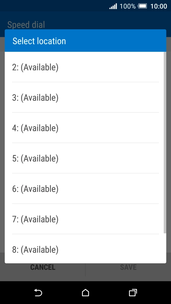 Press the required key.