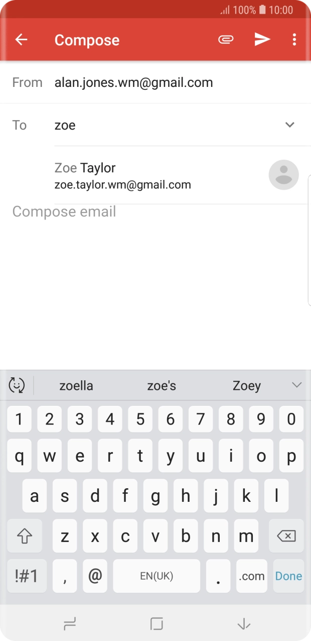 Press the required contact.