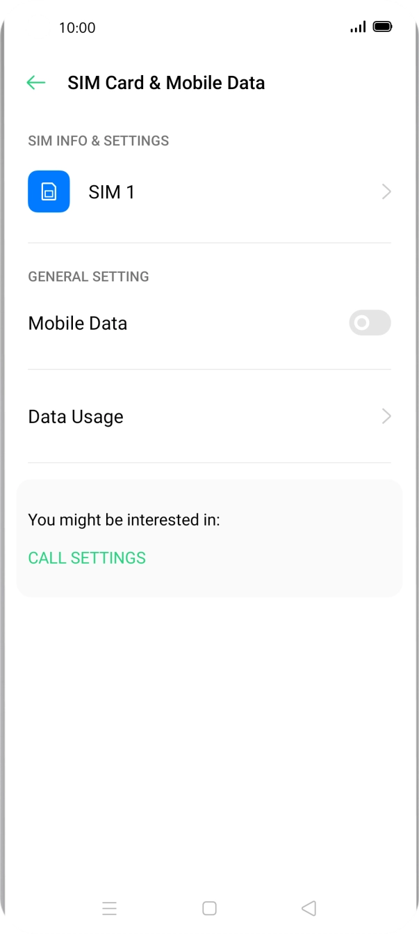 Press the name of your SIM.
