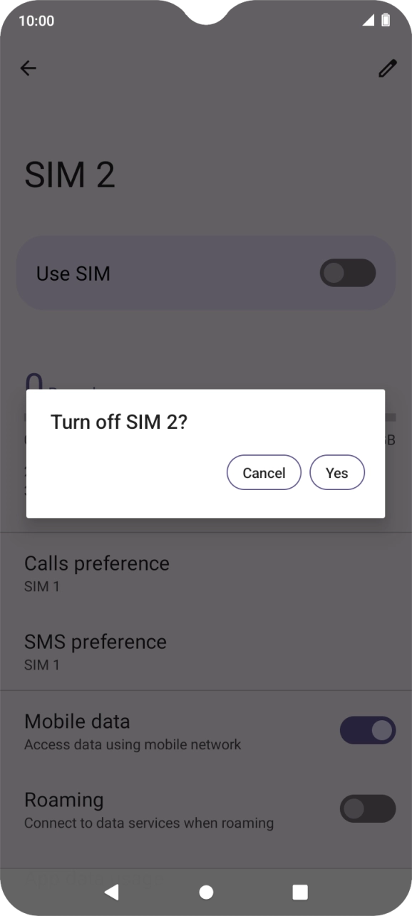 If you turn off the function, press Yes.