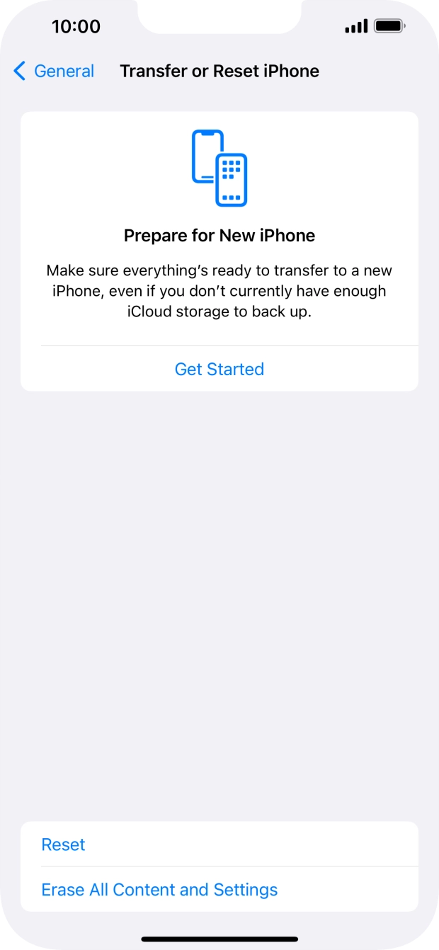 Press Reset. Press Reset.