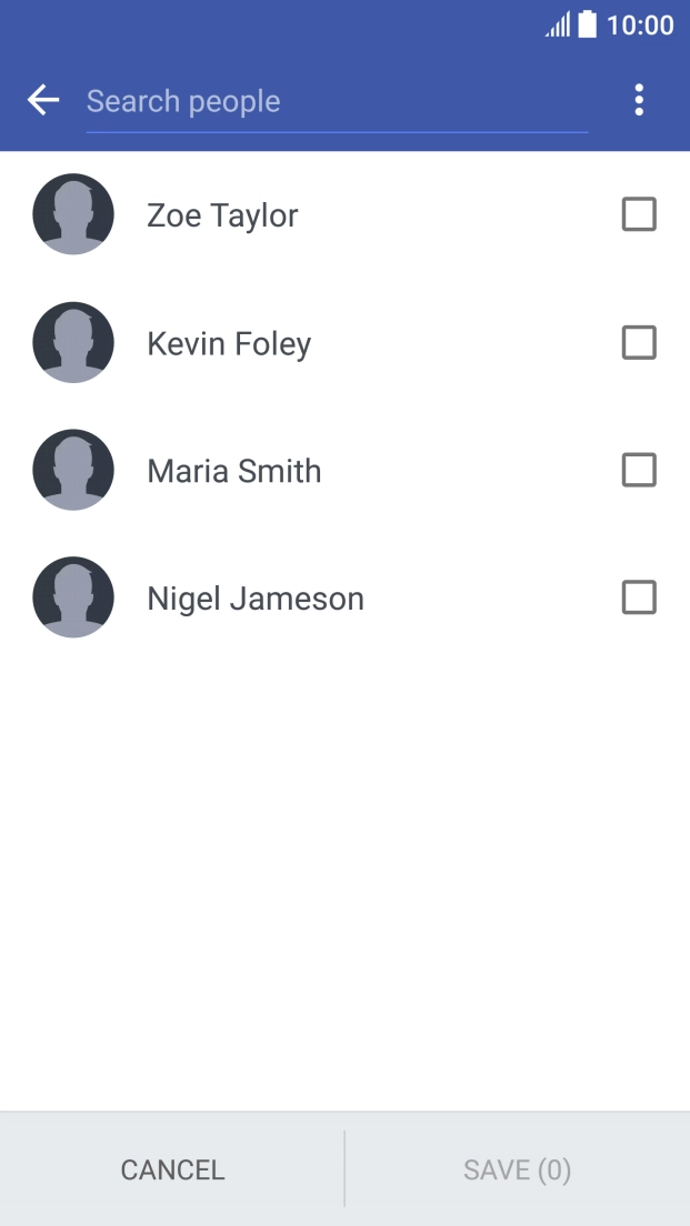 Press the menu icon.