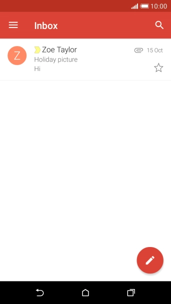 Press the new email icon.