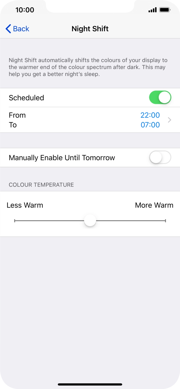 Press the indicator next to 
