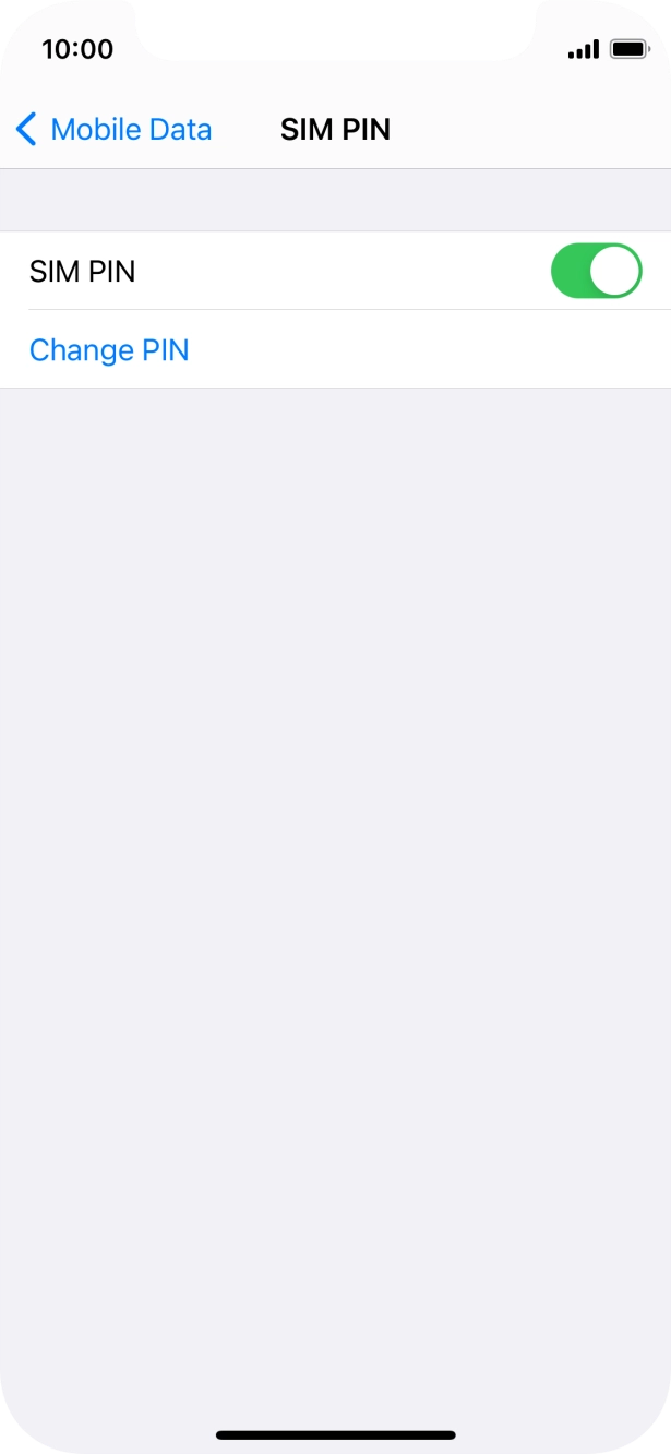 Press Change PIN. Press Change PIN.