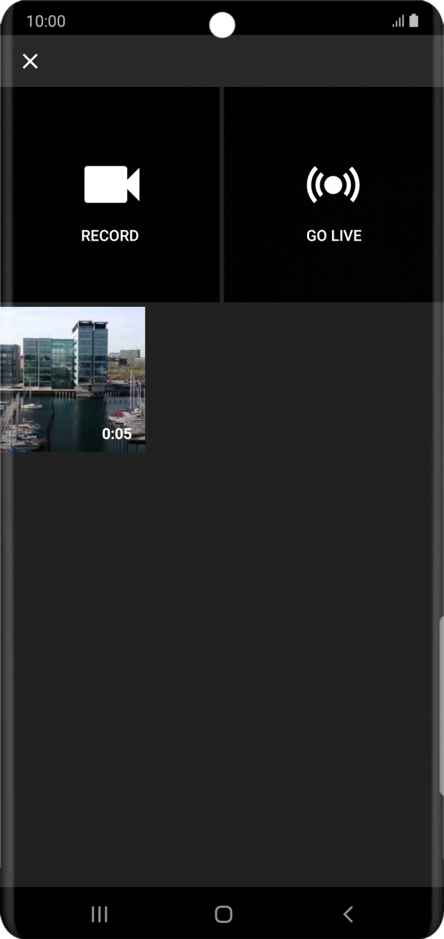 Press the required video clip.