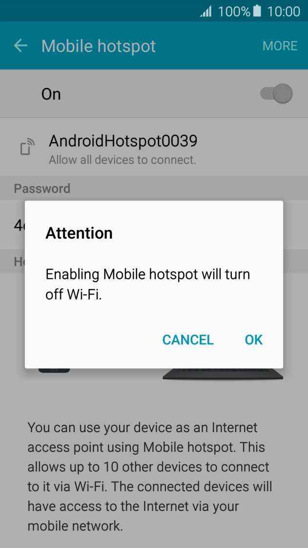 If Wi-Fi is turned on, press OK.