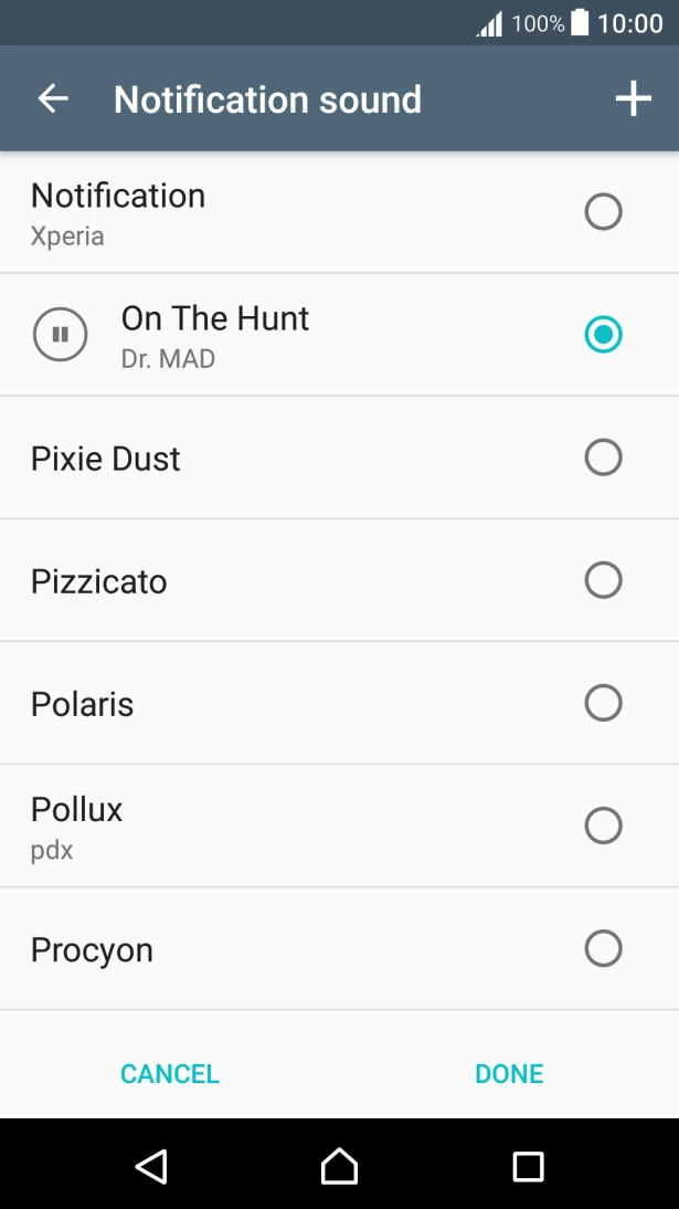 Once you've found a message tone you like, press DONE.