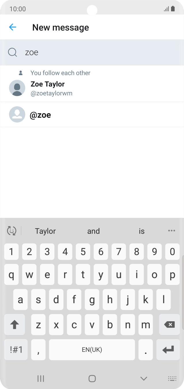 Key in the first letters of the recipient's name and press the required contact.