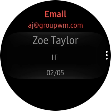 Press the required email to read it.