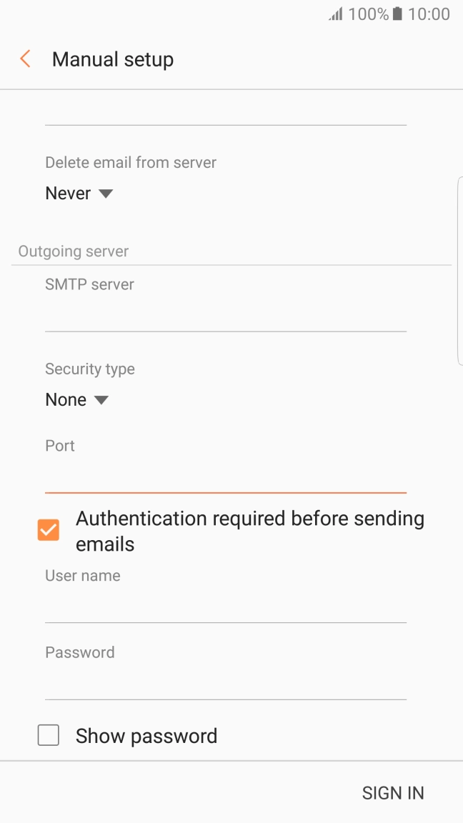 Press the field below 