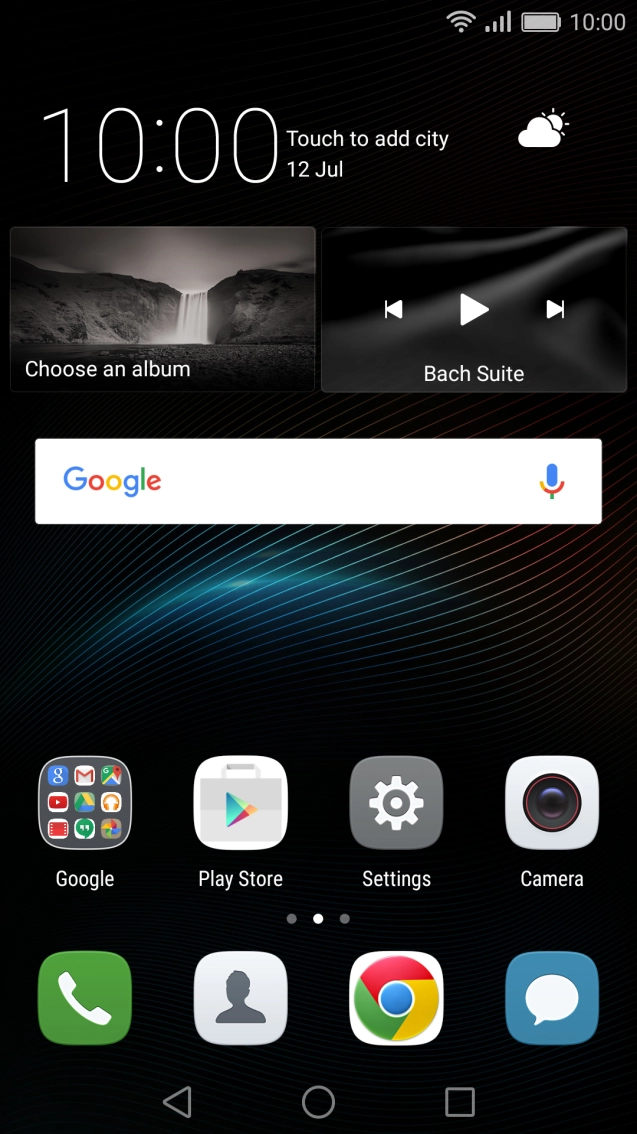The Wi-Fi icon shows that your phone is connected to a Wi-Fi network.