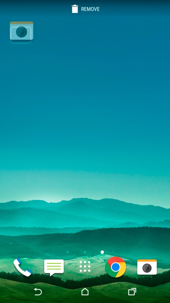 Drag the shortcut to REMOVE.