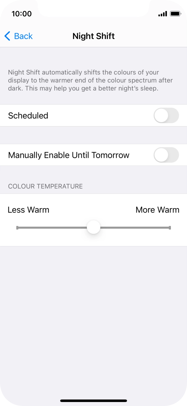 Press the indicator next to 