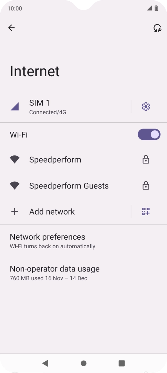 Press the required Wi-Fi network. Press the required Wi-Fi network.