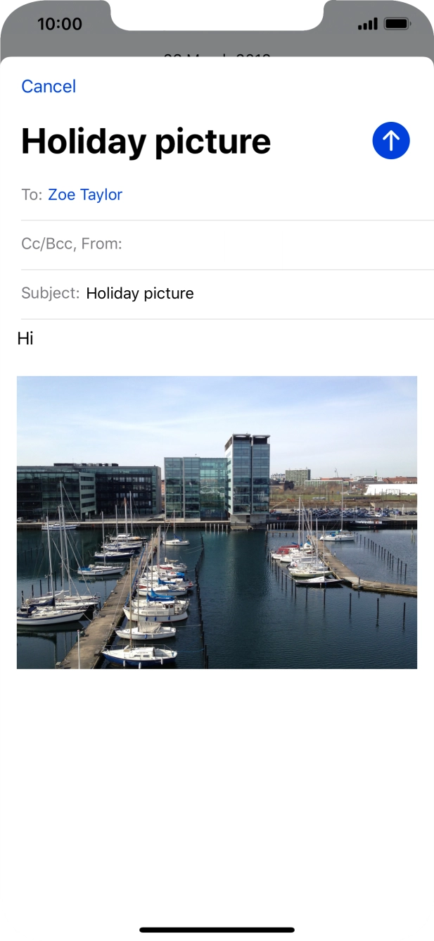 Press the send icon.