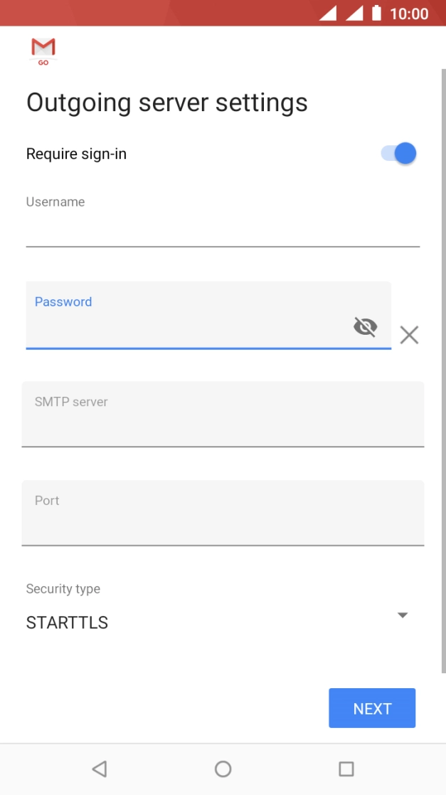 Press the field below 