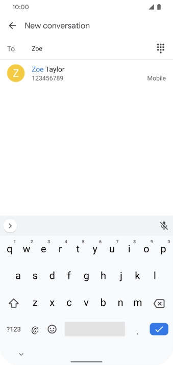Press the required contact.