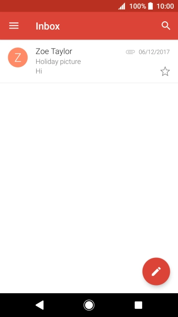 Press the new email icon.
