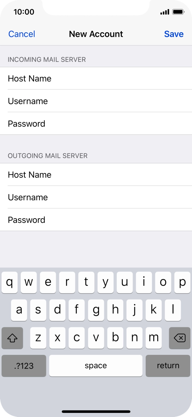 Press Save. Your email account has now been set up. To select more settings for incoming and outgoing server, proceed with the following steps.