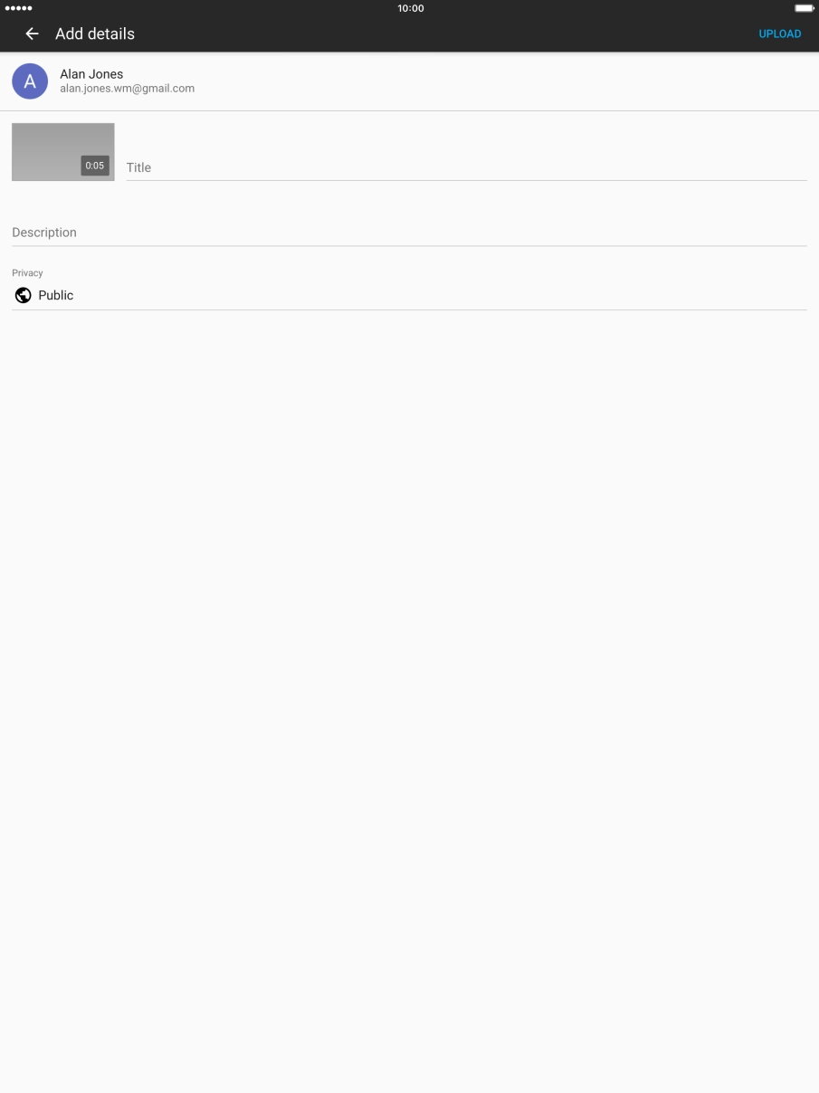 Press the text input field.