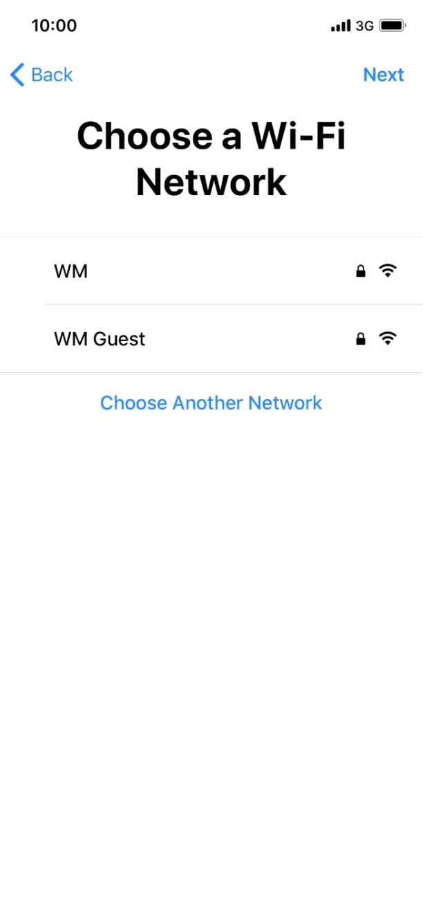 Press the required Wi-Fi network.