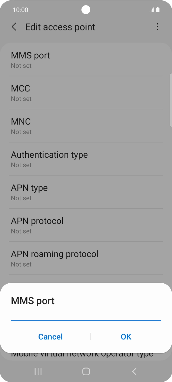 Key in 80 and press OK.