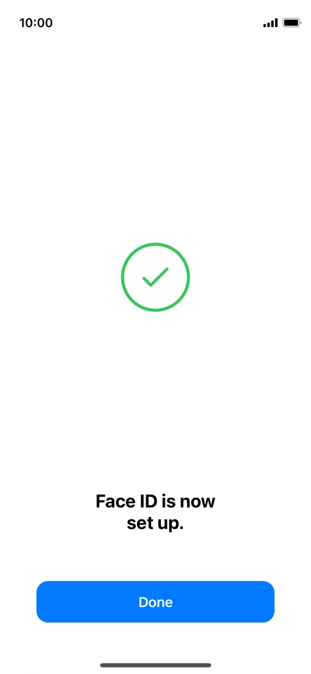 Press Done. If you haven't previously selected a phone lock code, key in a code of your own choice twice.