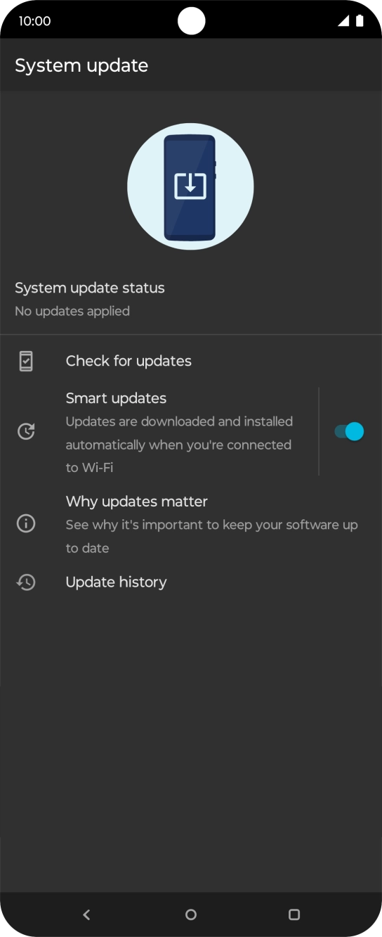 Press Check for updates. If a new software version is available, it's displayed. Follow the instructions on the screen to update the phone software.