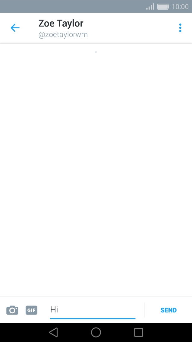 Write the required message and press SEND.