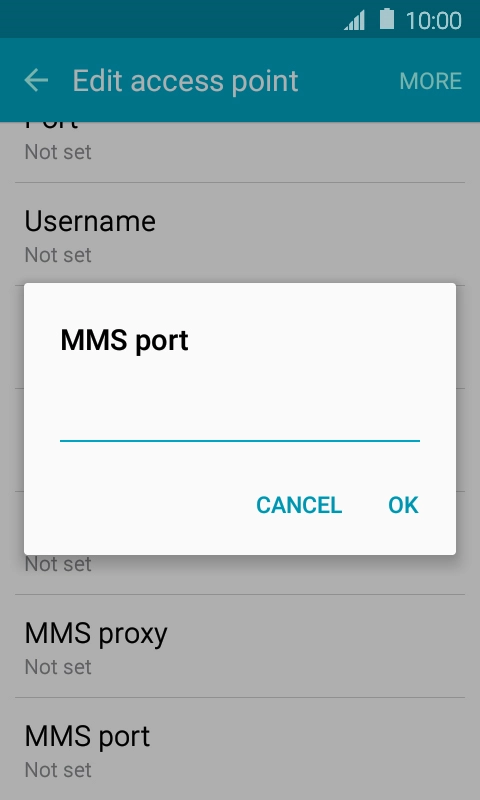 Key in 80 and press OK.