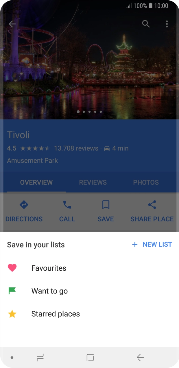 Press the required setting.