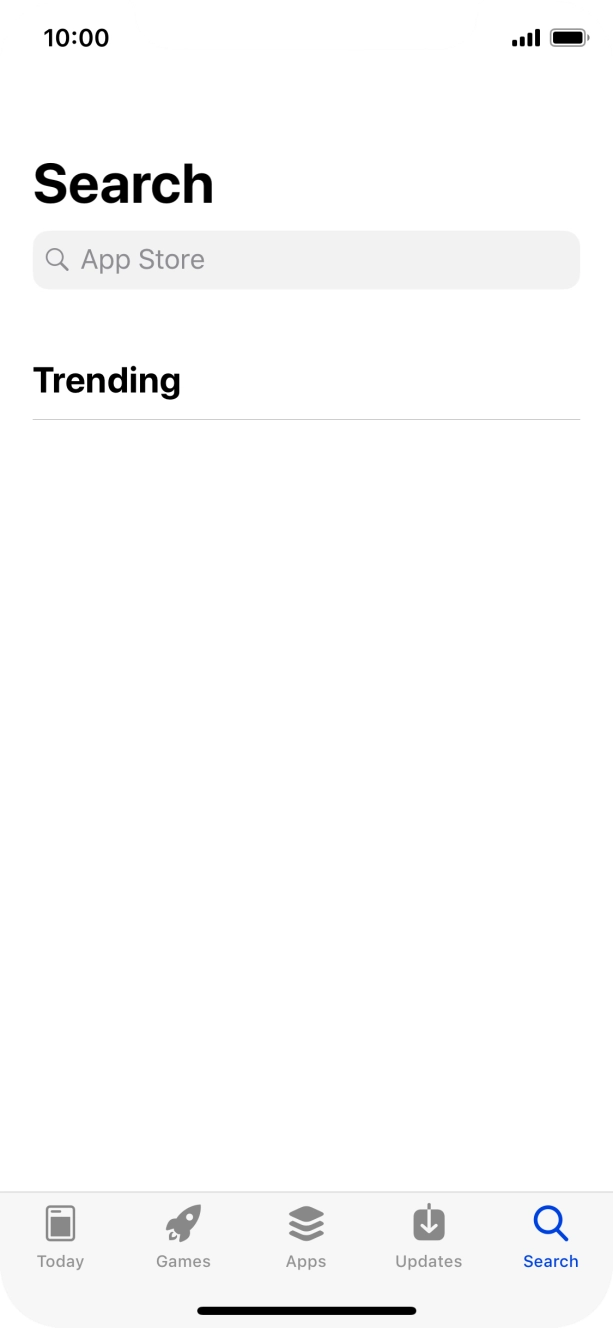 Press the search field.