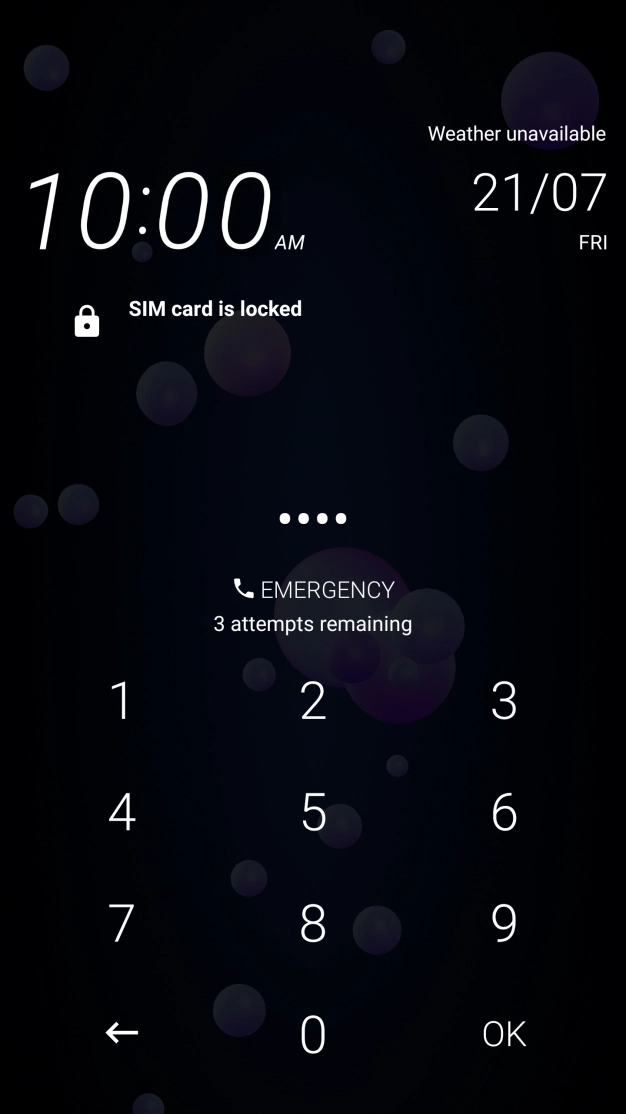 If you're asked to key in your PIN, do so and press OK.