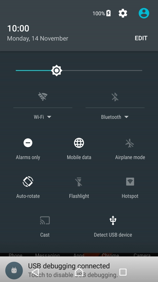 Press the sound settings icon to turn off silent mode.
