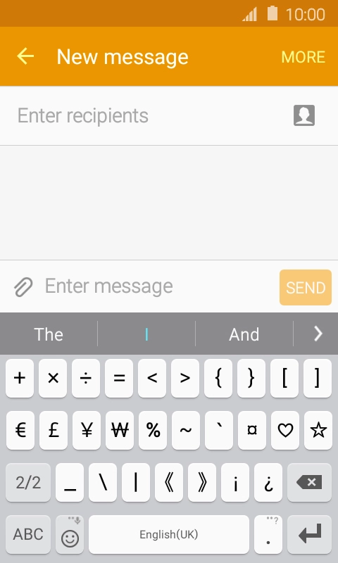 Press ABC to return to text input.