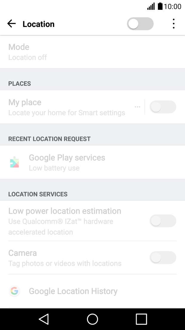 Press the indicator next to 
