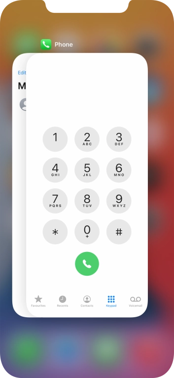 Slide upwards on the required application to end it. Slide upwards on the required application to end it.