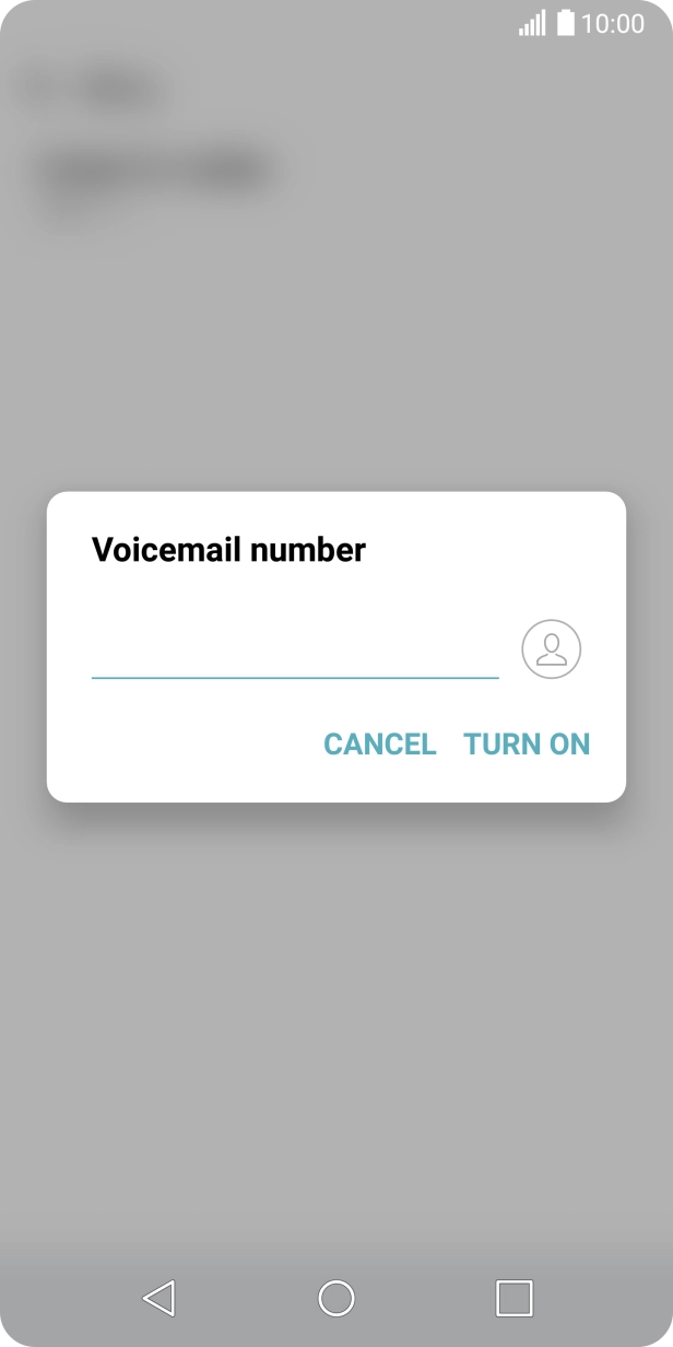 Key in +61101 and press TURN ON.