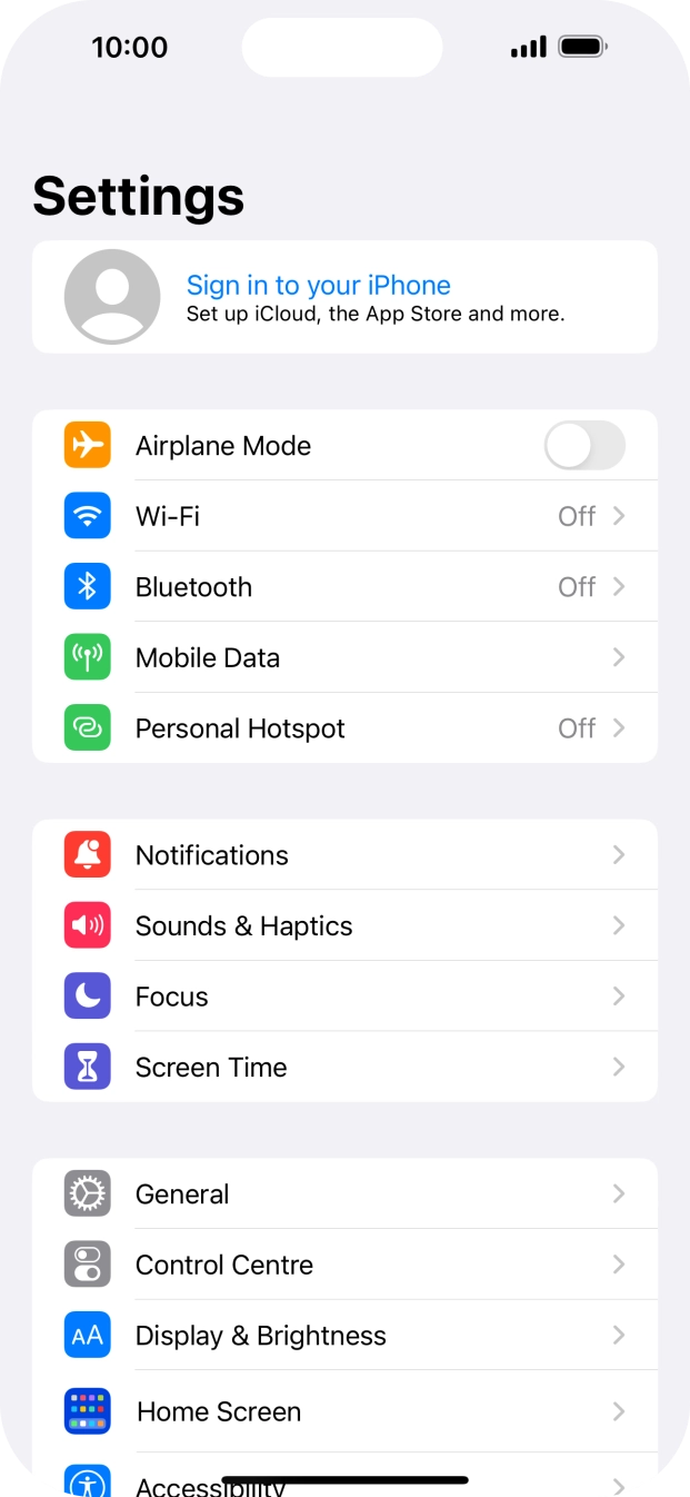 Press Sign in to your iPhone. Press Sign in to your iPhone.