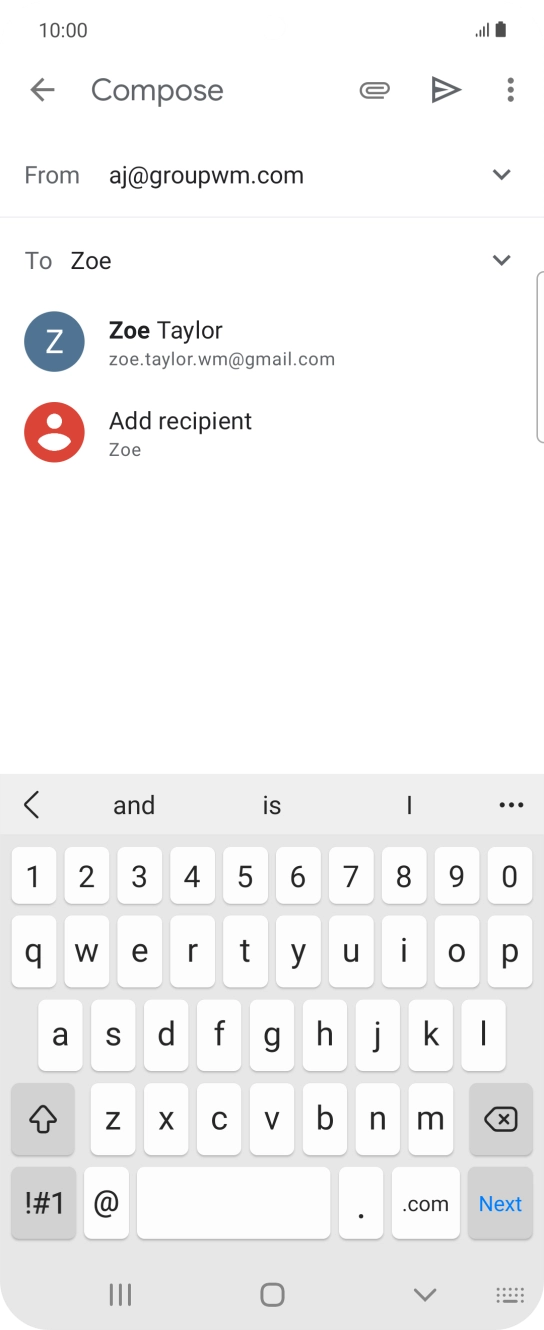 Press the required contact.