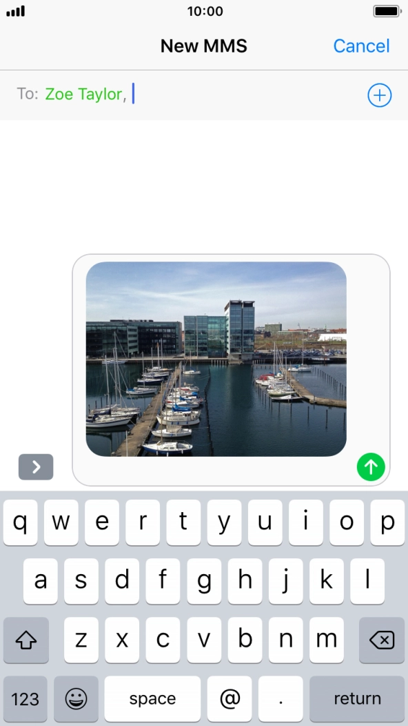 Press the text input field.