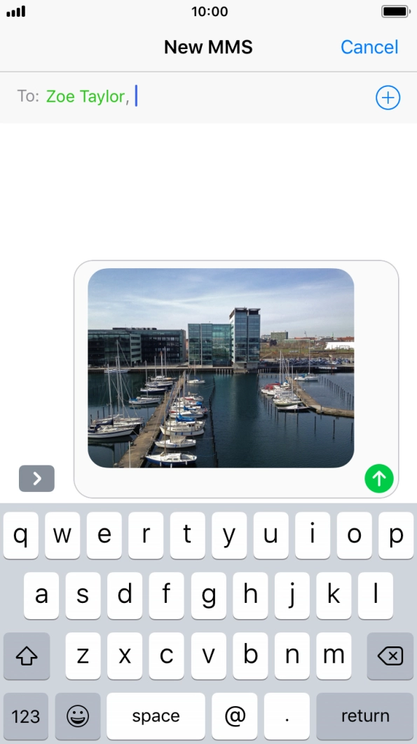 Press the text input field.