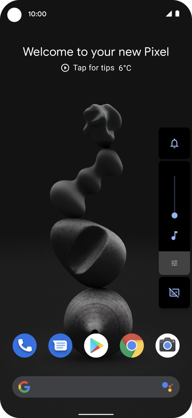 Press the sound mode icon the necessary number of times to turn silent mode on or off.